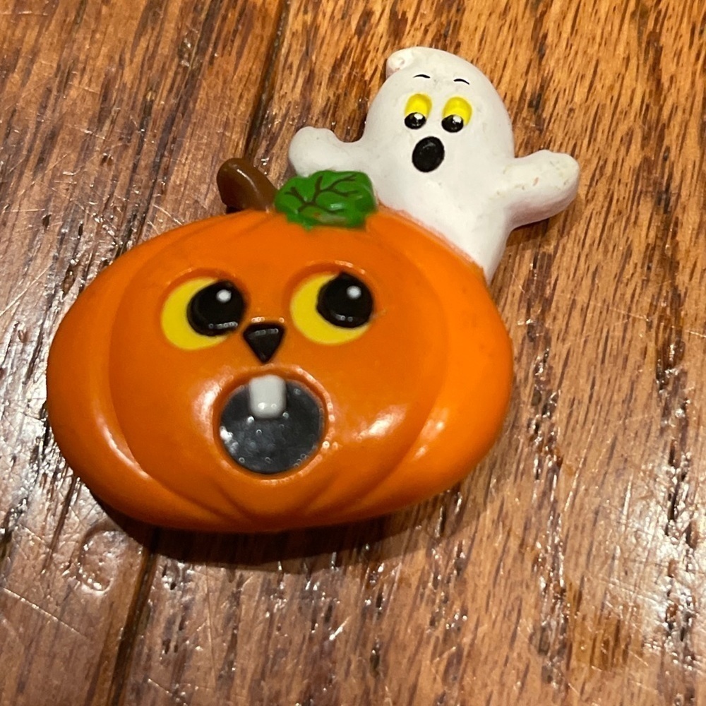 Russ Berrie Halloween Pin - Ghost & Pumpkin